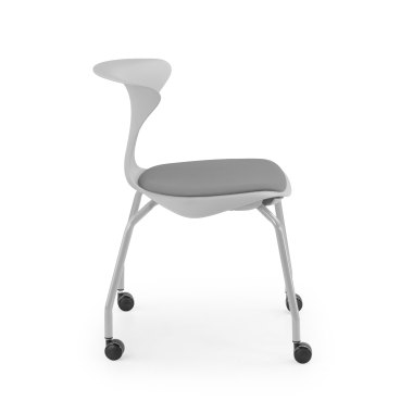 sedia con ribaltina grigio sedia con ruote di plastica senza braccioli 4