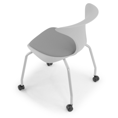 sedia con ribaltina grigio sedia con ruote di plastica senza braccioli 9
