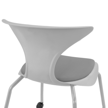sedia con ribaltina grigio sedia con ruote di plastica senza braccioli 5