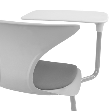 sedia con ribaltina grigio con pala di scrittura ruote di plastica senza braccioli 6