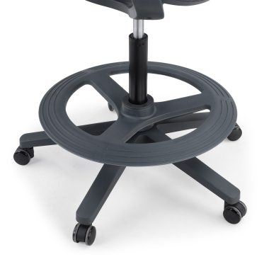 sgabello ergonomico antracite dorian rete transpirante braccioli fissi 9