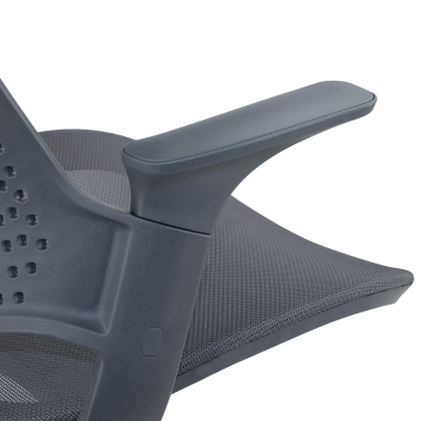sgabello ergonomico antracite dorian rete transpirante braccioli fissi 4
