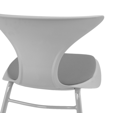 sedia con ribaltina grigio struttura base a slitta di plastica senza braccioli 6