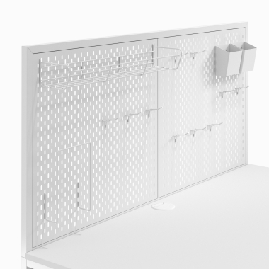 scrivania per computer bianco taskmaster 8
