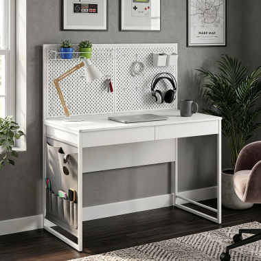 scrivania per computer bianco taskmaster 2
