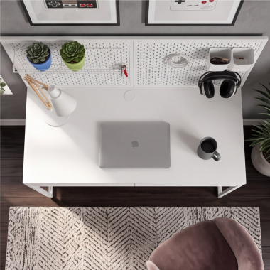 scrivania per computer bianco taskmaster 3