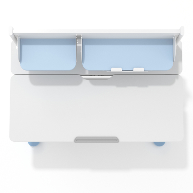 scrivania per adolescenti bianco blu ergokid 9