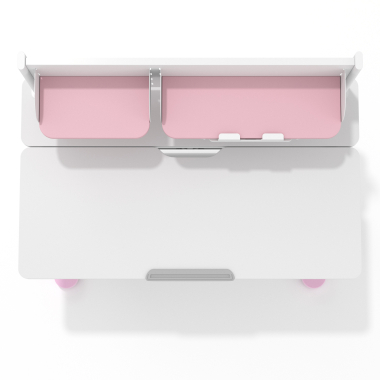scrivania per adolescenti bianco rosa ergokid 9