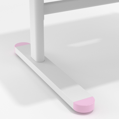 scrivania per adolescenti bianco rosa ergokid 10