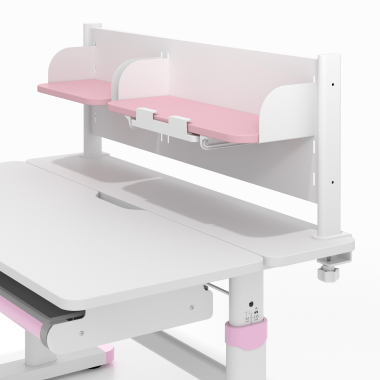 scrivania per adolescenti bianco rosa ergokid 11