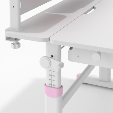 scrivania per adolescenti bianco rosa ergokid 13