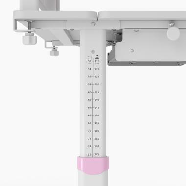 scrivania per adolescenti bianco rosa ergokid 14