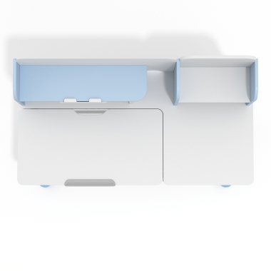 scrivania per adolescenti bianco blu ergokid 9