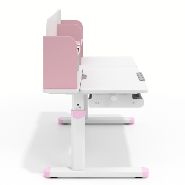 scrivania per adolescenti bianco rosa ergokid 8