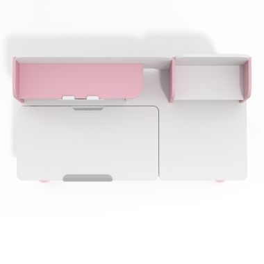 scrivania per adolescenti bianco rosa ergokid 9