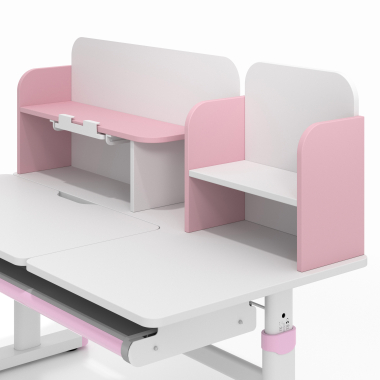 scrivania per adolescenti bianco rosa ergokid 11