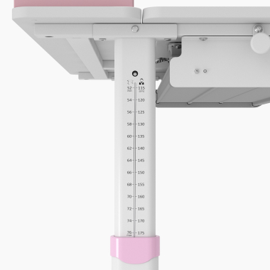 scrivania per adolescenti bianco rosa ergokid 14