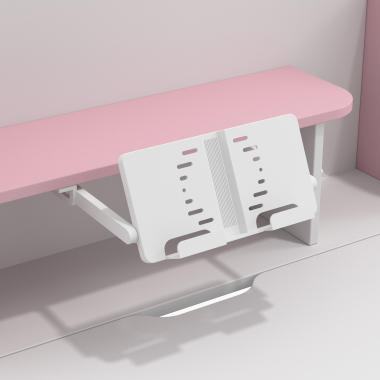 scrivania per adolescenti bianco rosa ergokid 16