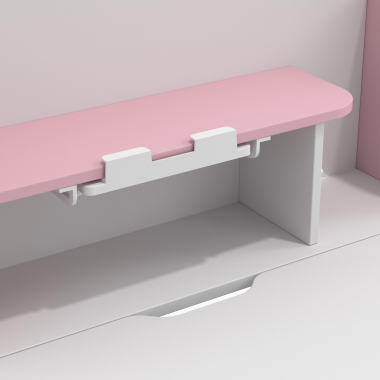 scrivania per adolescenti bianco rosa ergokid 15