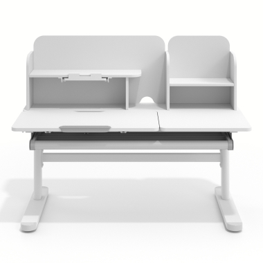 scrivania per adolescenti bianco grigio ergokid 3