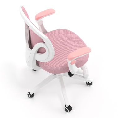 sedia scrivania per bambini rosa kiddo tessuto braccioli ribaltabili poggiapiedi estensibile 7
