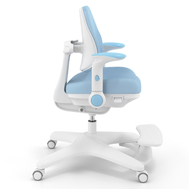 sedia scrivania per bambini blu ergoduo tessuto braccioli regolabili 2d poggiapiedi estensibile 4