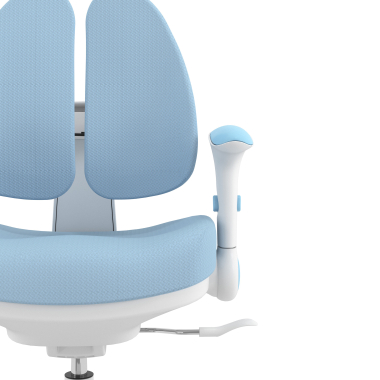 sedia scrivania per bambini blu ergoduo tessuto braccioli regolabili 2d poggiapiedi estensibile 5
