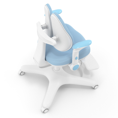 sedia scrivania per bambini blu ergoduo tessuto braccioli regolabili 2d poggiapiedi estensibile 7