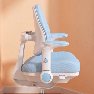 sedia scrivania per bambini blu ergoduo tessuto braccioli regolabili 2d poggiapiedi estensibile 9