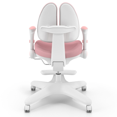 sedia scrivania per bambini rosa ergoduo tessuto braccioli regolabili 2d poggiapiedi estensibile 6