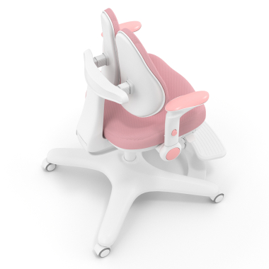 sedia scrivania per bambini rosa ergoduo tessuto braccioli regolabili 2d poggiapiedi estensibile 7