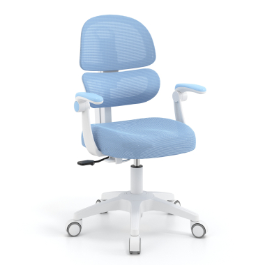sedia scrivania per bambini blu smartfit tessuto braccioli regolabili 2d 1
