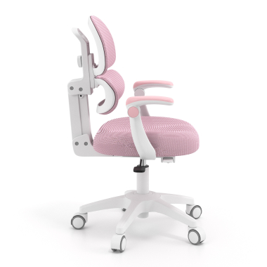 sedia scrivania per bambini rosa smartfit tessuto braccioli regolabili 2d 3