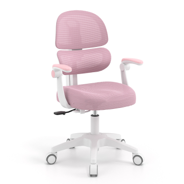 sedia scrivania per bambini rosa smartfit tessuto braccioli regolabili 2d 1