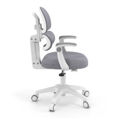 sedia scrivania per bambini grigio smartfit tessuto braccioli regolabili 2d 3