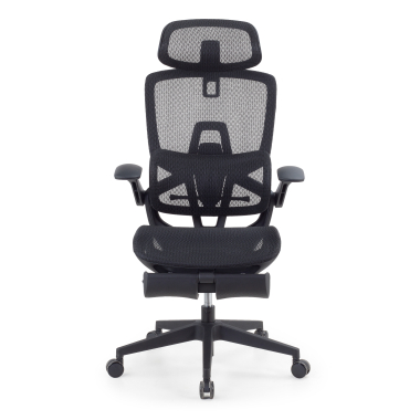 sedia ergonomica nero halo z3 rete transpirante braccioli regolabili 4d supporto lombare poggiatesta poggiapiedi estensibile 3