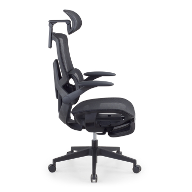 sedia ergonomica nero halo z3 rete transpirante braccioli regolabili 4d supporto lombare poggiatesta poggiapiedi estensibile 4