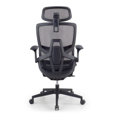 sedia ergonomica nero halo z3 rete transpirante braccioli regolabili 4d supporto lombare poggiatesta poggiapiedi estensibile 8