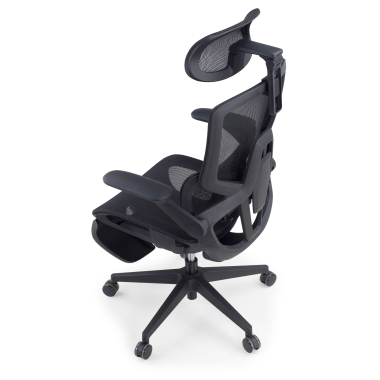 sedia ergonomica nero halo z3 rete transpirante braccioli regolabili 4d supporto lombare poggiatesta poggiapiedi estensibile 14