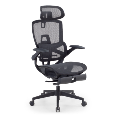 sedia ergonomica nero halo z3 rete transpirante braccioli regolabili 4d supporto lombare poggiatesta poggiapiedi estensibile 1