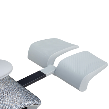 sedia ergonomica bianco grigio halo z3 rete transpirante braccioli regolabili 4d supporto lombare poggiatesta poggiapiedi estensibile 13