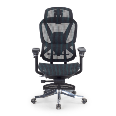 sedia ergonomica nero glide ultra rete transpirante braccioli regolabili 5d supporto lombare poggiatesta poggiapiedi estensibile 3