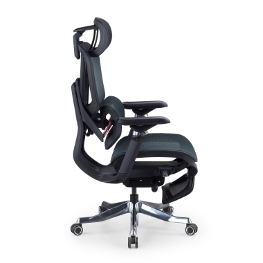 sedia ergonomica nero glide ultra rete transpirante braccioli regolabili 5d supporto lombare poggiatesta poggiapiedi estensibile 4
