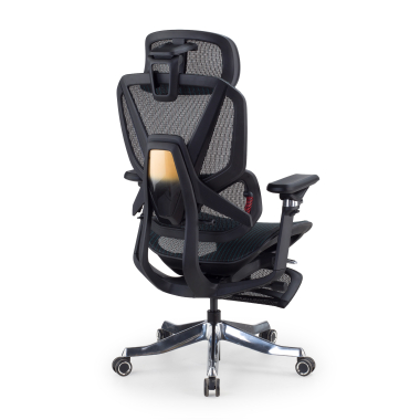 sedia ergonomica nero glide ultra rete transpirante braccioli regolabili 5d supporto lombare poggiatesta poggiapiedi estensibile 10