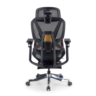 sedia ergonomica nero glide ultra rete transpirante braccioli regolabili 5d supporto lombare poggiatesta poggiapiedi estensibile 5