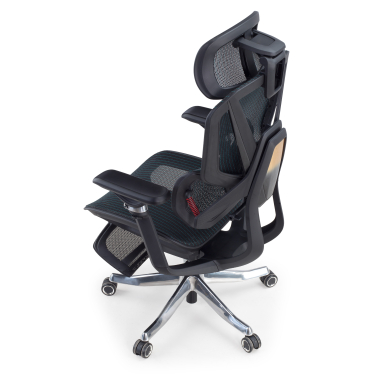 sedia ergonomica nero glide ultra rete transpirante braccioli regolabili 5d supporto lombare poggiatesta poggiapiedi estensibile 13