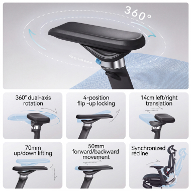 sedia ergonomica nero glide ultra rete transpirante braccioli regolabili 5d supporto lombare poggiatesta poggiapiedi estensibile 8
