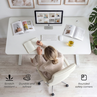 scrivania ufficio bianco warm white struttura bianca 4