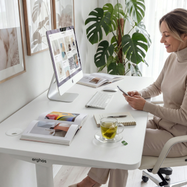 scrivania ufficio bianco warm white struttura bianca 5