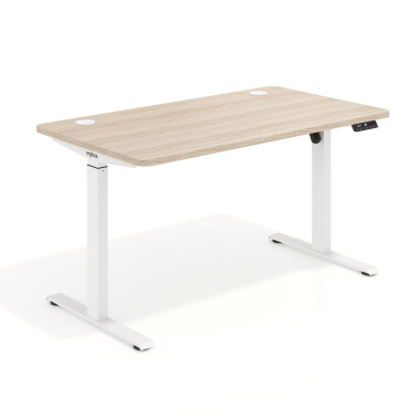 scrivania regolabile in altezza bianco flax oak erghos go 1